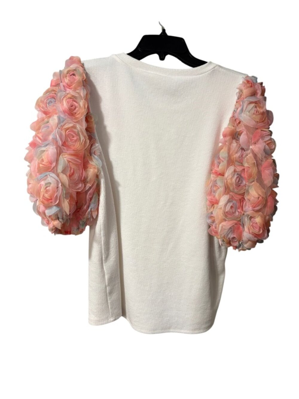 Entro 3D Floral Puff Sleeve Blouse - Picture 7 of 10